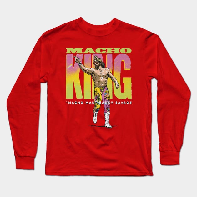 Macho Man Macho King Long Sleeve T-Shirt by MunMun_Design